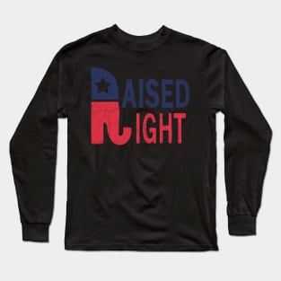 Republican Elephant - Raised Right Long Sleeve T-Shirt